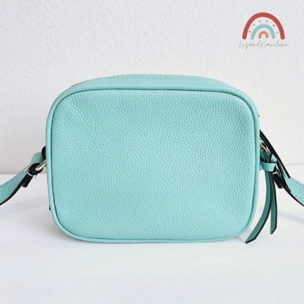 New! Kate Spade Pyper Mulberry Street Leather Aqua Bloom Camera Crossbody Bag - Picture 3 of 16